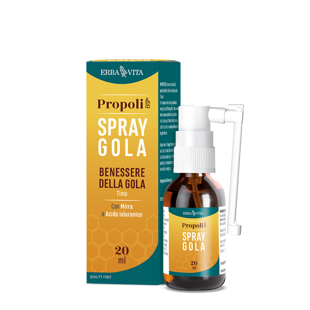Propoli EVSP® Spray Gola Mucoadesivo – Erba Vita, flacone spray 20 ml
